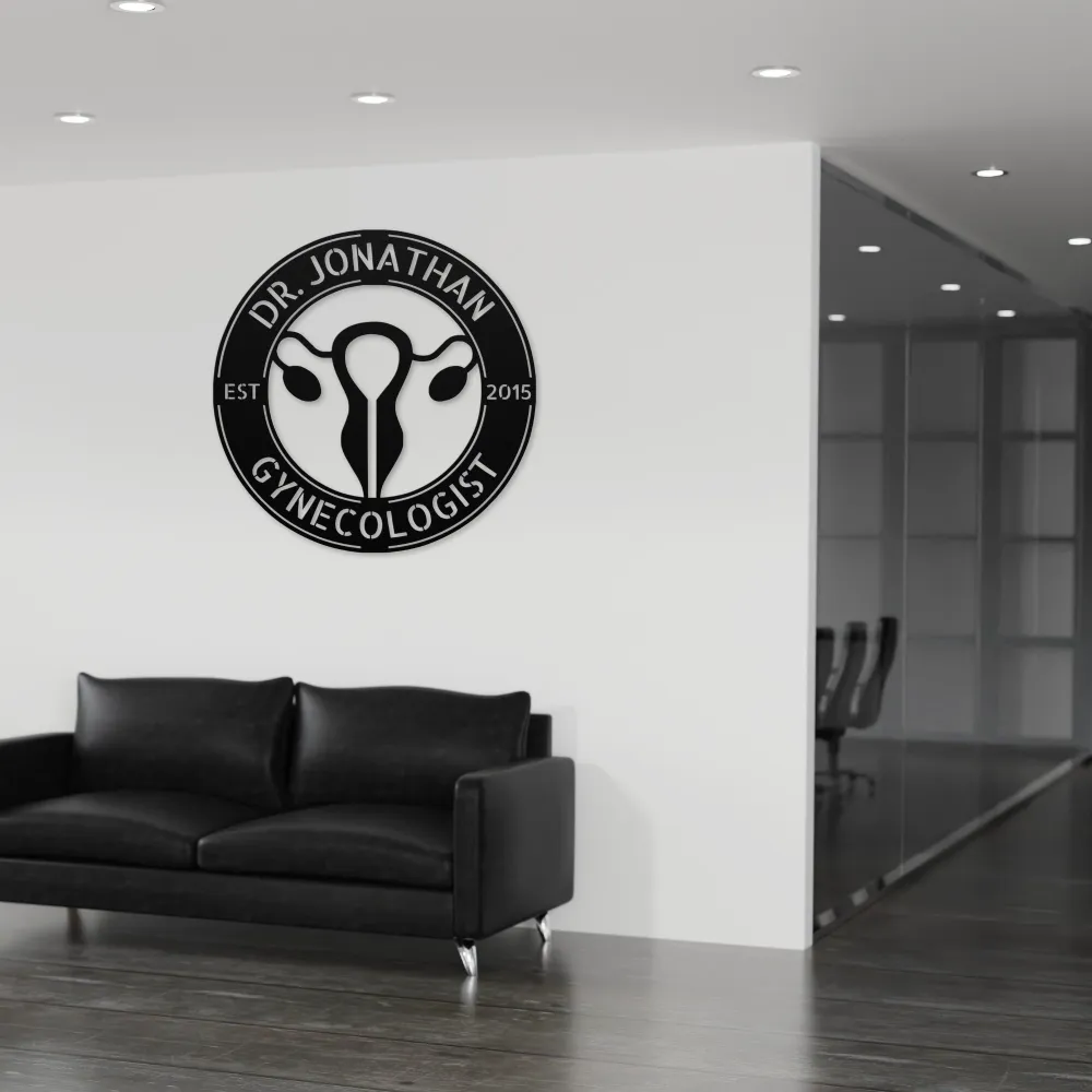 Personalized Gynecologist Metal Sign